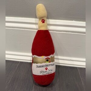 Robert Muttdavi Red and Cream Wine Plush Dog Toy